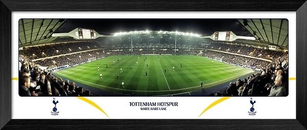 Tottenham Hotspur FC White Hart Lane Match Night Halfway Framed Panoramic Print