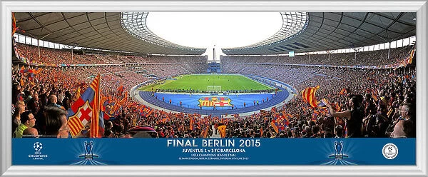 UEFA Champions League 2015 Final Behind Goal Framed Panoramic