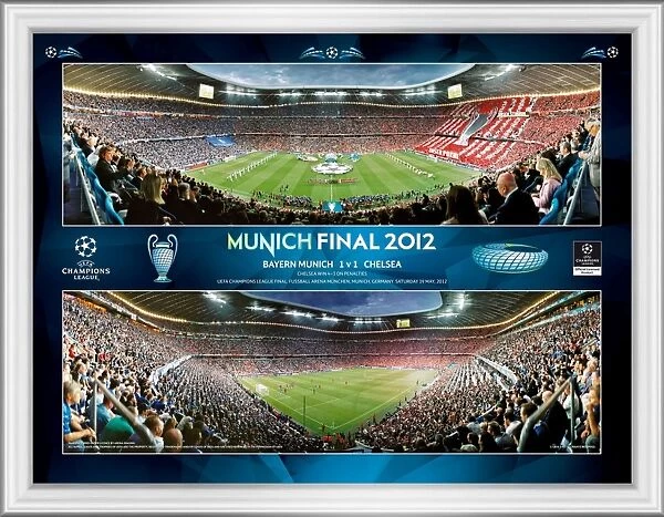 UEFA Champions League Final 2012 at Munich Framed Desktop Panoramic Montage