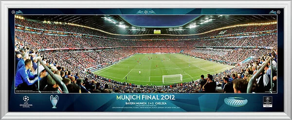 UEFA Champions League Final 2012 at Munich Behind Goal Match Framed Desktop Panoramic