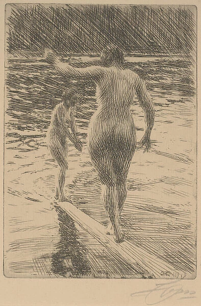 Balance, 1919 (etching)