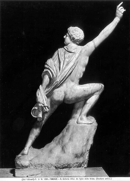 A son of Niobe, ancient sculpture, Uffizi Gallery, Niobe Room