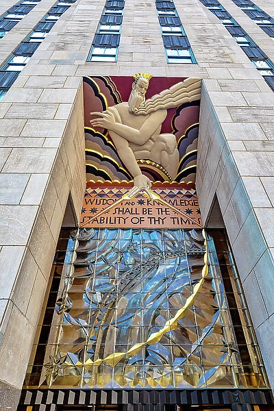 NY, NYC, Rockefeller Center, Art Deco detail