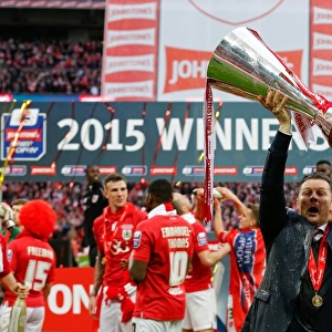Champagne Moments: Steve Cotterill Lifts the Johnstones Paint Trophy after Bristol City's 2-0 Victory over Walsall