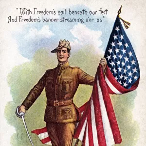 Patriotic US postcard