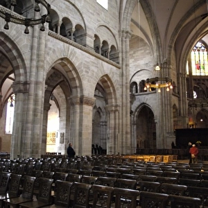 SWITZERLAND. Basel. Cathedral. Gothic art. Architecture