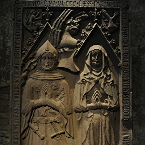 Tomb plate of Heinrich Beyer Boppard (d. 1376) and his wife L