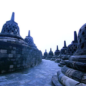 A series of stupas at Borobudur