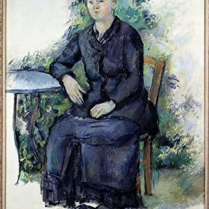 Portrait of Madame Cezanne in a Garden Painting by Paul Cezanne (1839-1906