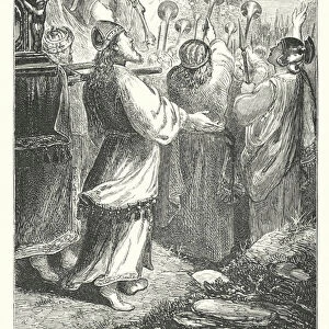 "The Priests Blew with the Trumpets"(engraving)