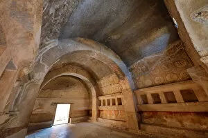 Interior of a house in the ancient Roman city of Pompeii, Italy